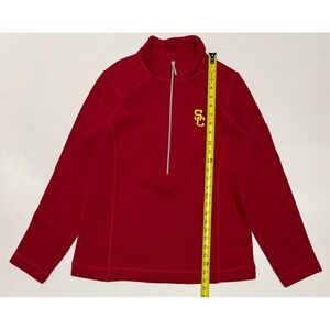 Tommy Bahama USC Trojans Mens Large Red Quarter Zip Pullover Sweatshirt L